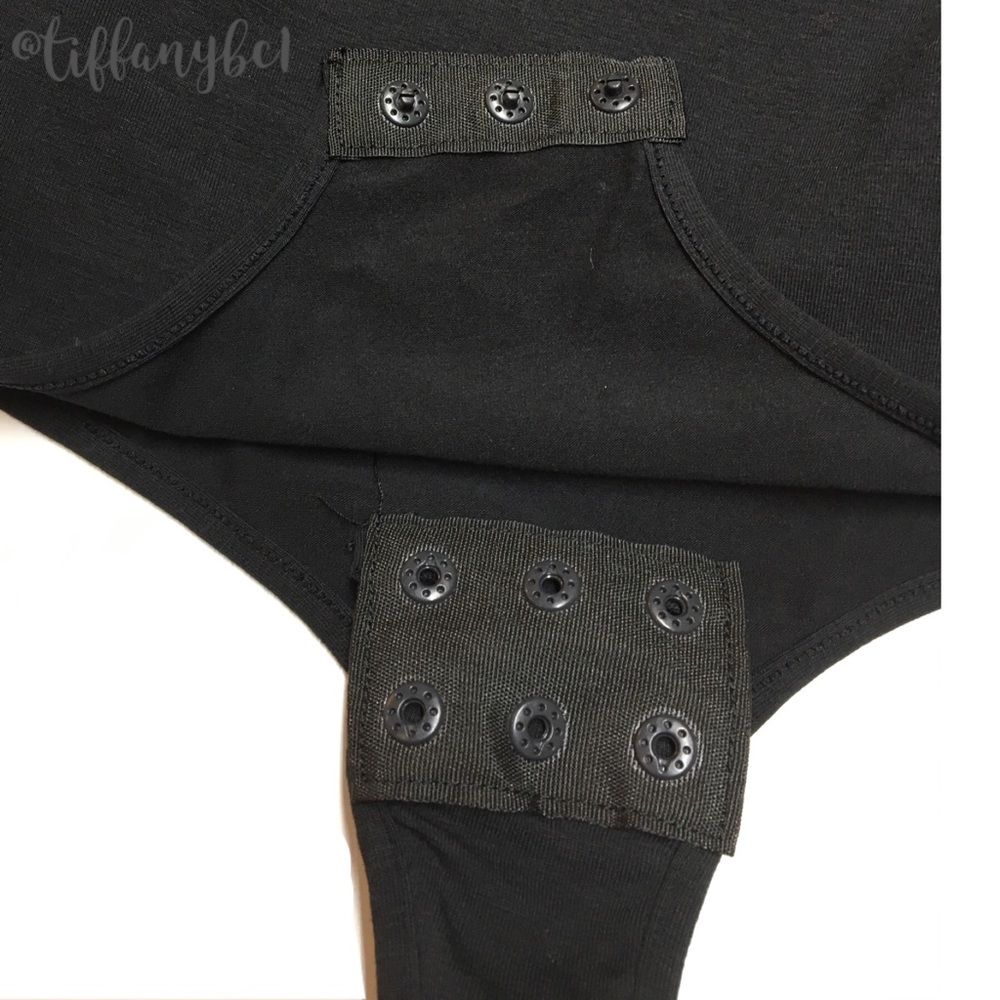 Sam Edelman Jet Black Strappy Side Thong Bodysuit - Picture 12 of 16